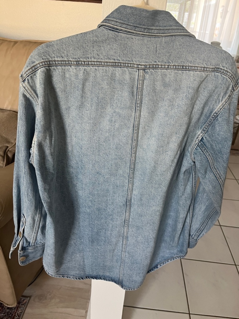 NWT Madewell Light Blue Denim Shirt Jacket Xxs - Picture 4 of 6